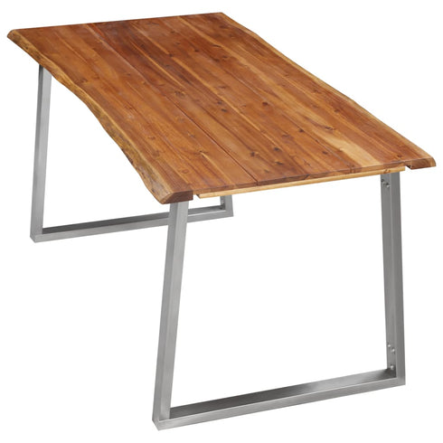 Rustika Rowe -  3 Piece Dining Set Solid Acacia Wood Brown